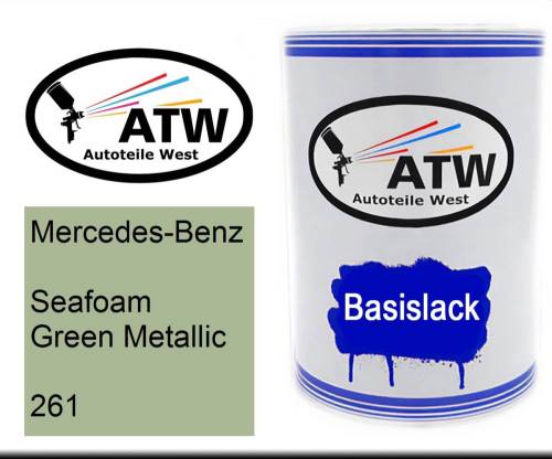 Mercedes-Benz, Seafoam Green Metallic, 261: 500ml Lackdose, von ATW Autoteile West.